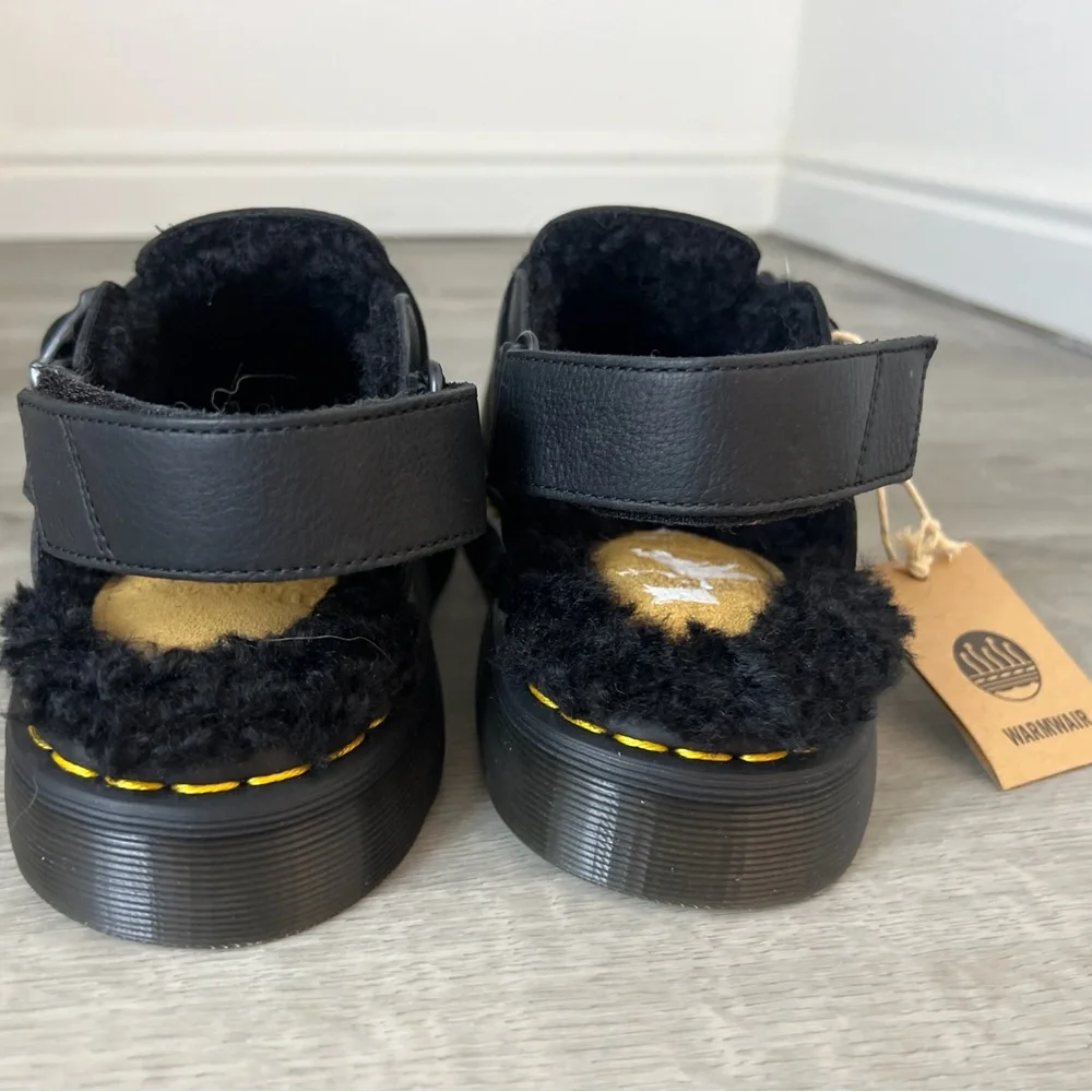 Dr. Martens Jorge II Faux Fur Mule, Black, UK6/EU39/US7M-8L (Unisex) - Picture 2 of 9